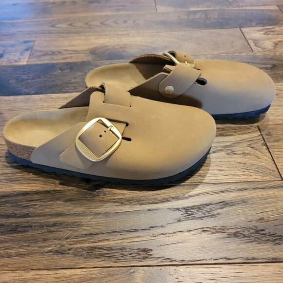 Birkenstock Boston Big Buckle Nubuck Leather Clog 38 - Picture 2 of 6